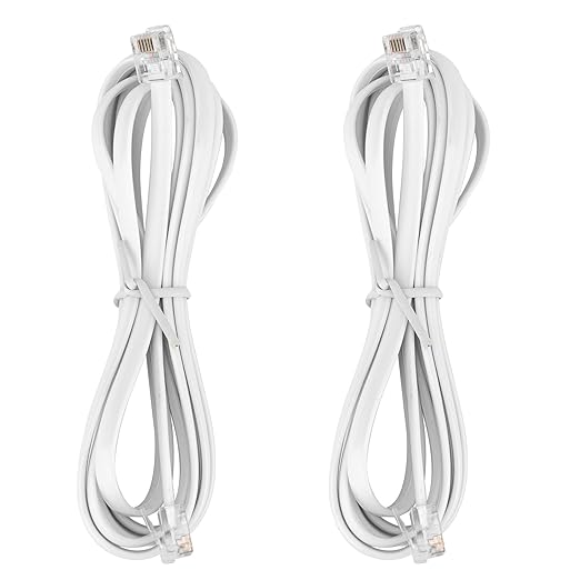 LanSenSu RJ12 Cable Phone Cord RJ12 6P6C Male to Male Straight Wired by LanSenSu