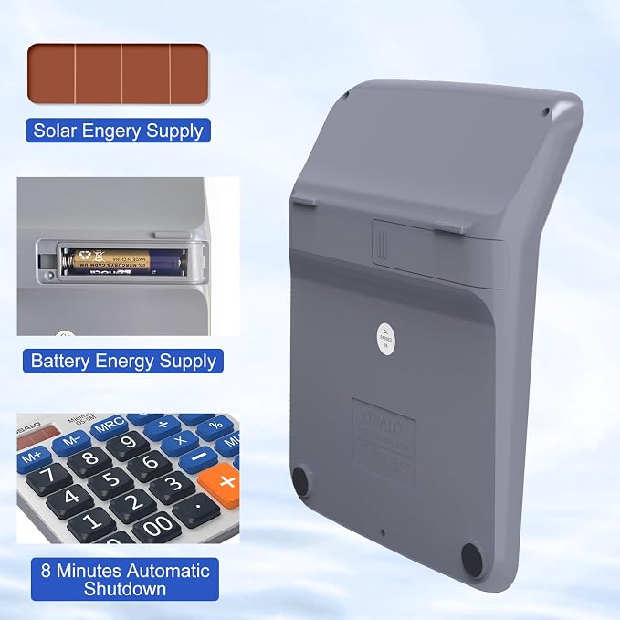 Desktop Calculator Large LCD Display 12 Digit Number Handheld Portable Pocket - Image 5