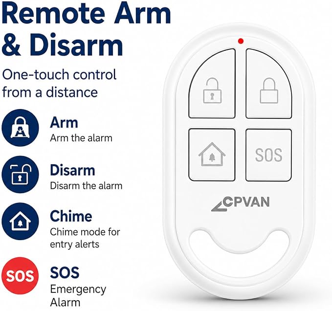 CPVAN 125dB Motion Sensor Alarm, Wireless Indoor PIR Motion Detector - Image 6