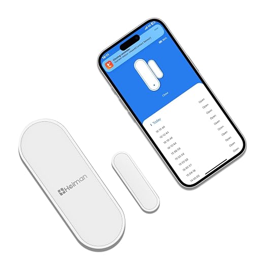 Heiman WiFi Door Window Alarm Sensor, Smart Wireless Magnetic Contact Sensor by HEIMAN