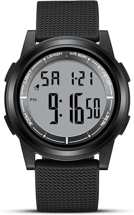 HANPOSH Mens Digital Watch Ultra Thin Minimalist Sports Waterproof Outdoor LED by BIDENWATCHESUS