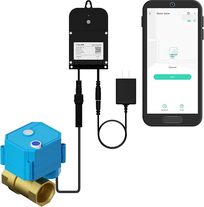 YoLink Wireless Smart Valve Control Kit, Wireless Controller 2, LoRa Long Range by YoLink