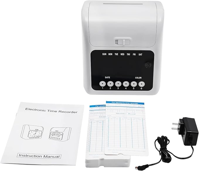 Starter Time Clock Bundle, Electronic Calculating Time Clock Employees in/Out - Image 7