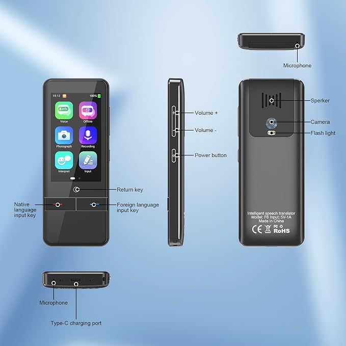Language Translator Device No WiFi Needed, Instant Two-Way Voice Translator - Image 7