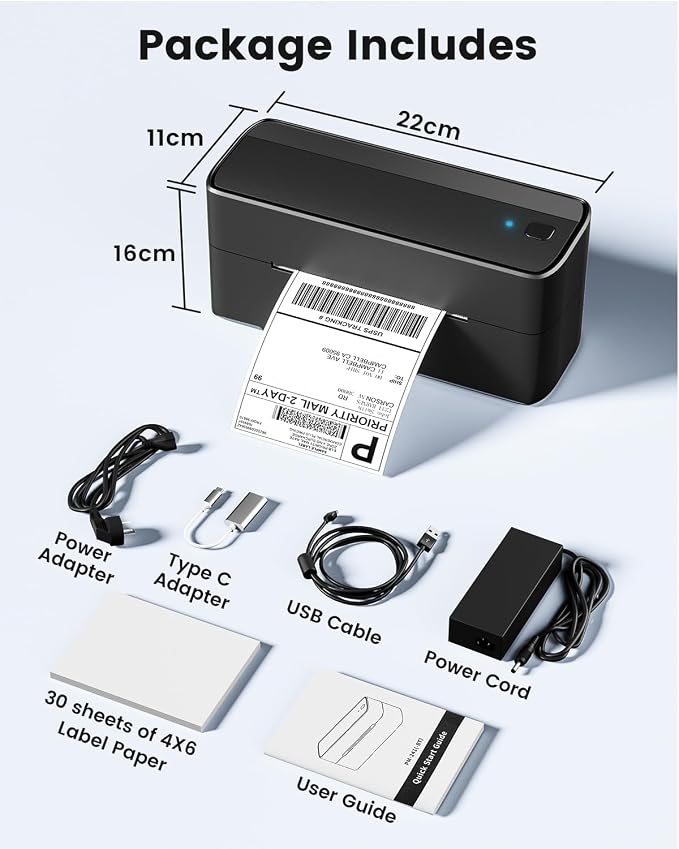 Phomemo Bluetooth Shipping Label Printer, 241BT 4X6 Wireless Thermal Label - Image 6