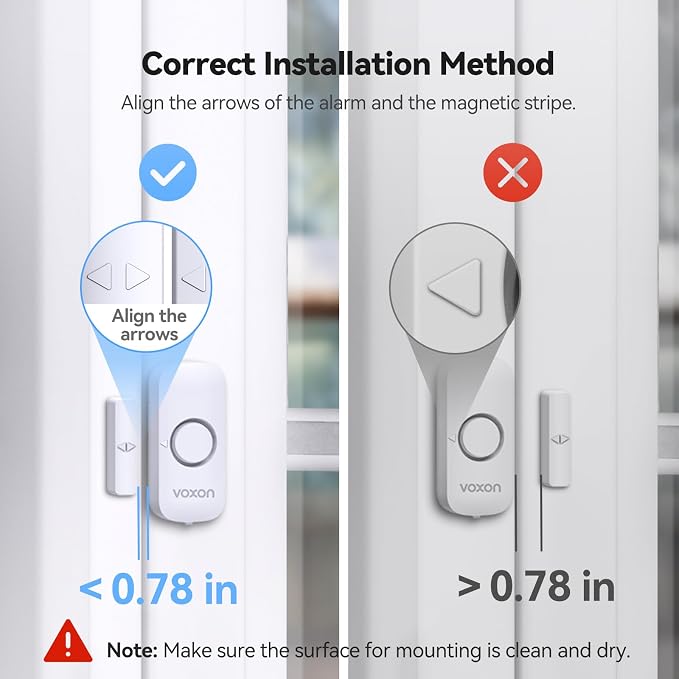 Door Alarms for Kids Safety, VOXON Door Alarm for Home Security Personal - Image 5