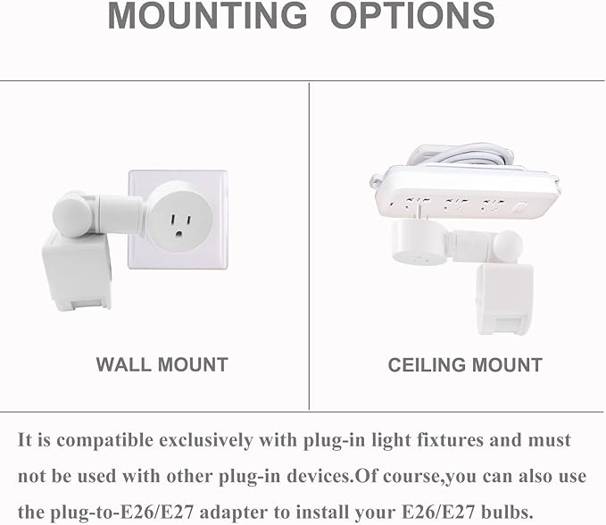 Plug in Motion Sensor Outlet Light Control, Indoor Motion Sensor Switch Plugs - Image 3