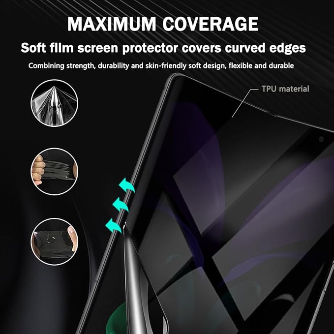1 Pack for Samsung Galaxy Z Fold 2 Inner Privacy Screen Protector. Anti Scratch - Image 7