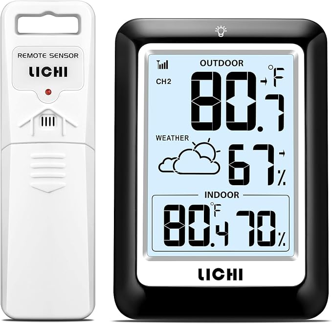 Indoor Outdoor Thermometer Wireless Weather Station, Internal External by Unknown