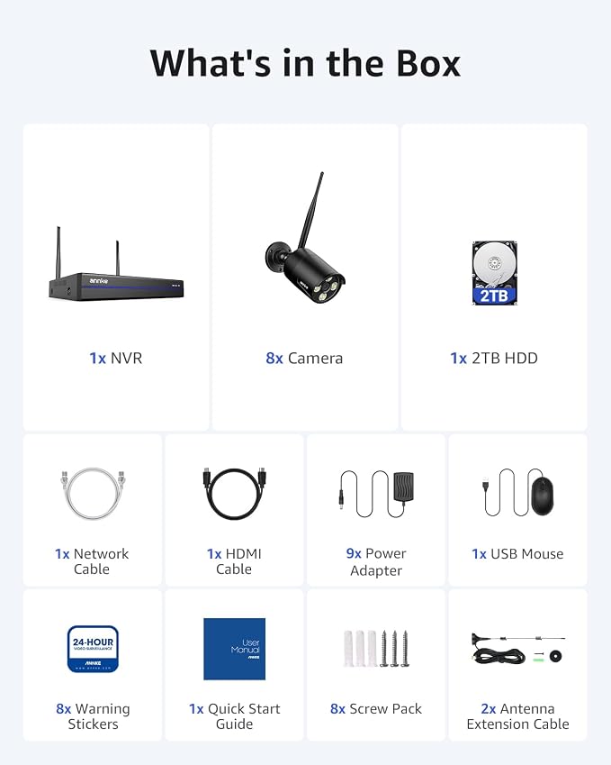 ANNKE Wireless Security Camera System-16CH Expandable 4K Security NVR, 2-Way - Image 9