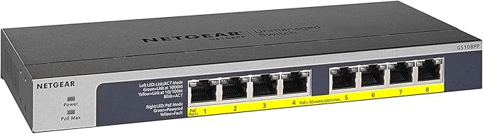NETGEAR 8-Port Gigabit Ethernet Unmanaged PoE Switch - by NETGEAR