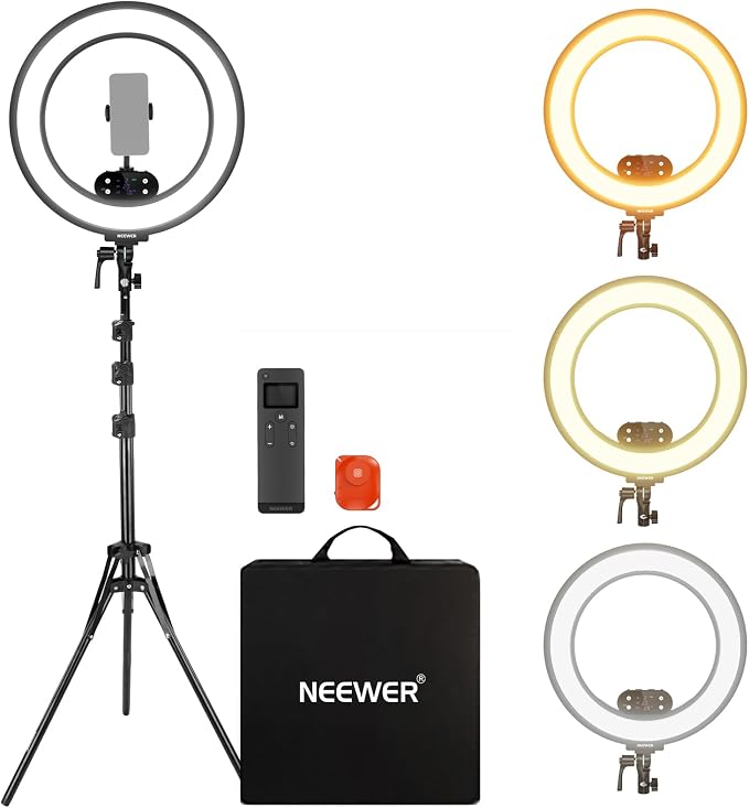 NEEWER 18" Ring Light, Wireless Professional Edge Lit Lighting by Neewer