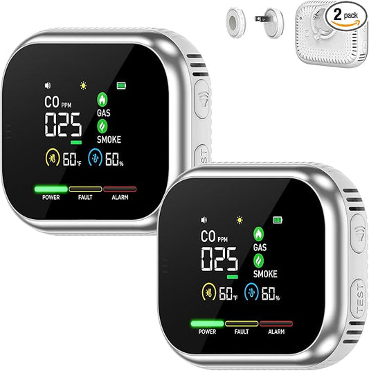 6 in 1 Indoor Air Quality Monitor, Portable Real-Time by WBQHEC
