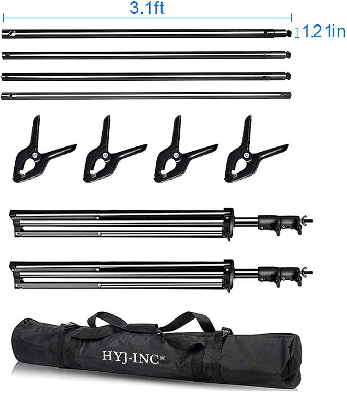 HYJ-INC 12ft x 10ft Photo Video Studio Heavy Duty Adjustable Photography Muslin - Image 2