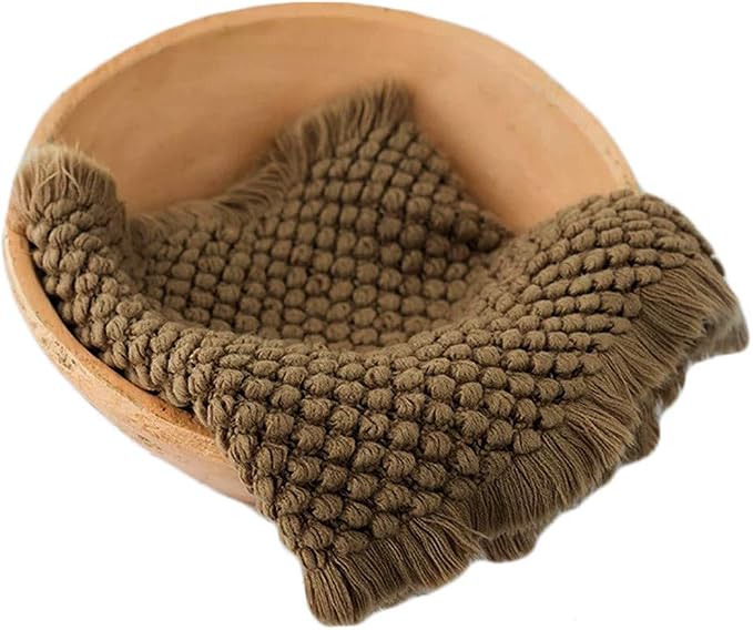 Zeroest Baby Photography Props Basket Braid Wool Wrap Newborn Photo Shoot - Image 7