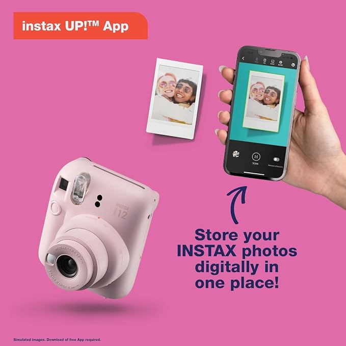 Fujifilm Instax Mini 12 Instant Camera Blossom Pink - Image 6