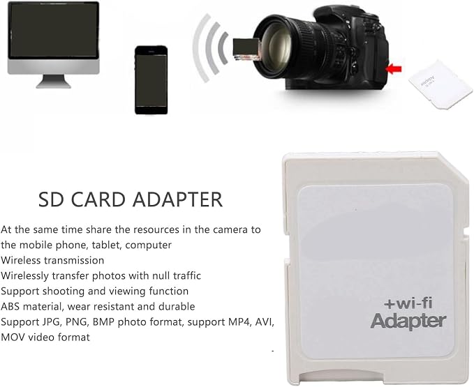 Fdit Storage Card WiFi Adapter, Efficient Multi Device Connection Wireless - Image 4