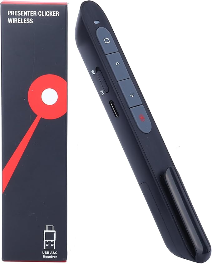 Wireless Presenter with Bluetooth & 2.4G RF Modes, Volume Control & Hyperlink - Image 2
