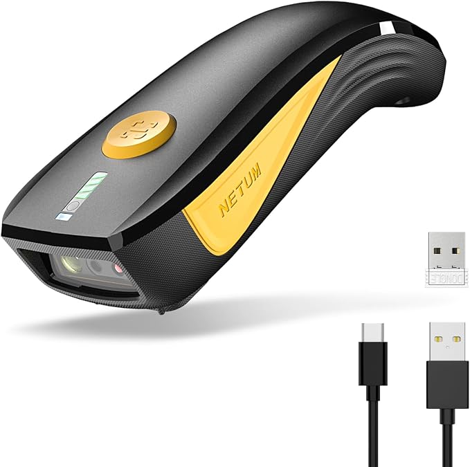 NETUM CS7501 QR Code Scanner – Upgraded Bluetooth Barcode Scanner, Mini by NETUM
