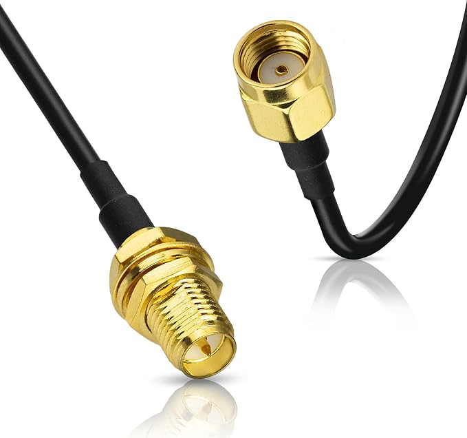 Bingfu WiFi Antenna Extension Cable 2-Pack RP-SMA Male to RP-SMA Female - Image 4