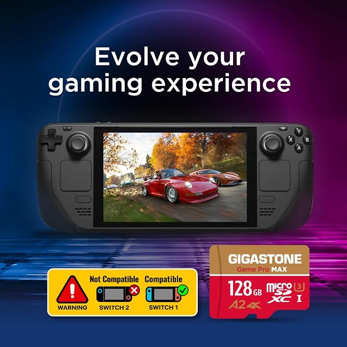 【for Switch 1 Only】 GIGASTONE 128GB Micro SD Card, 4K Game Pro MAX, A2 V30 - Image 7