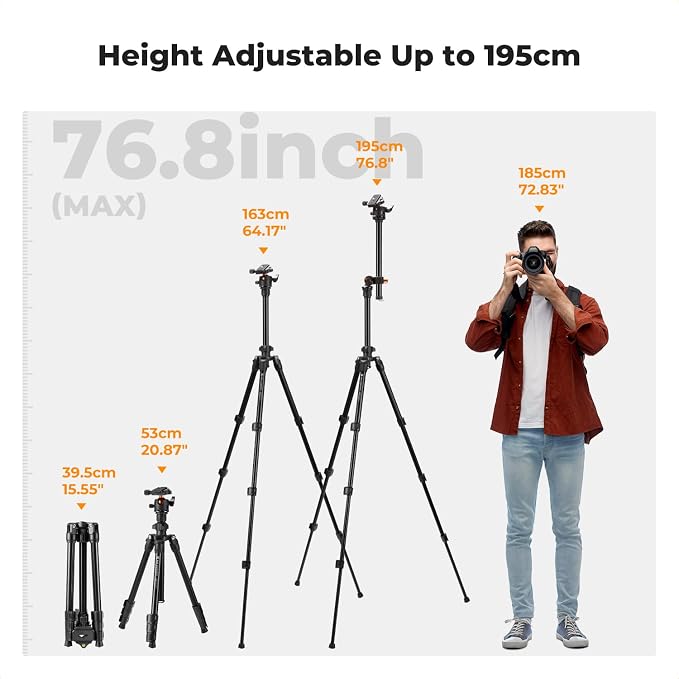 K&F Concept 76 inch Camera Tripod - Image 3