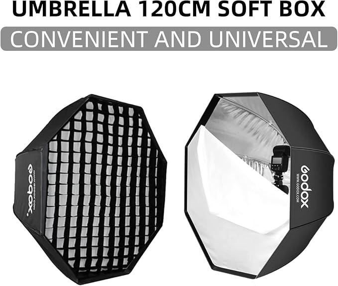 Godox 47.2"/120cm Octagon Umbrella Soft Box Kit - Image 2