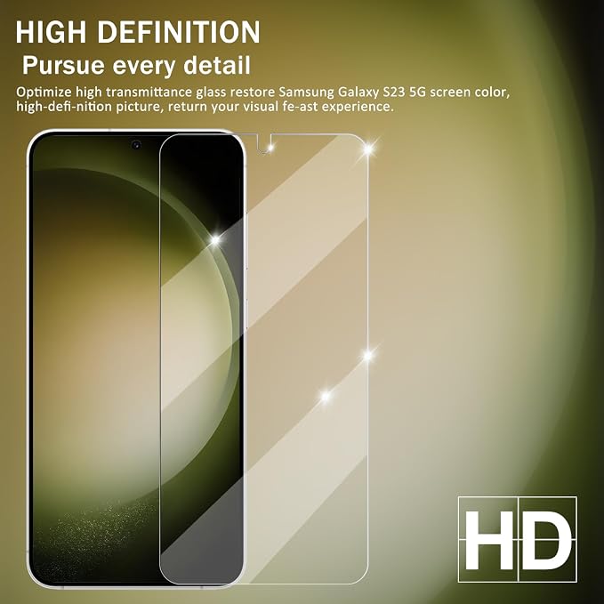Screen Protector for Samsung Galaxy S23, Tempered Glass for Galaxy S23 & Camera - Image 6