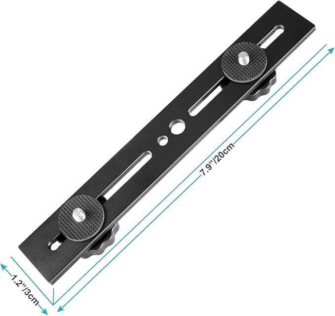 Neewer 8"/20.3cm Dual Camera Mount Tripod Bracket - Image 5