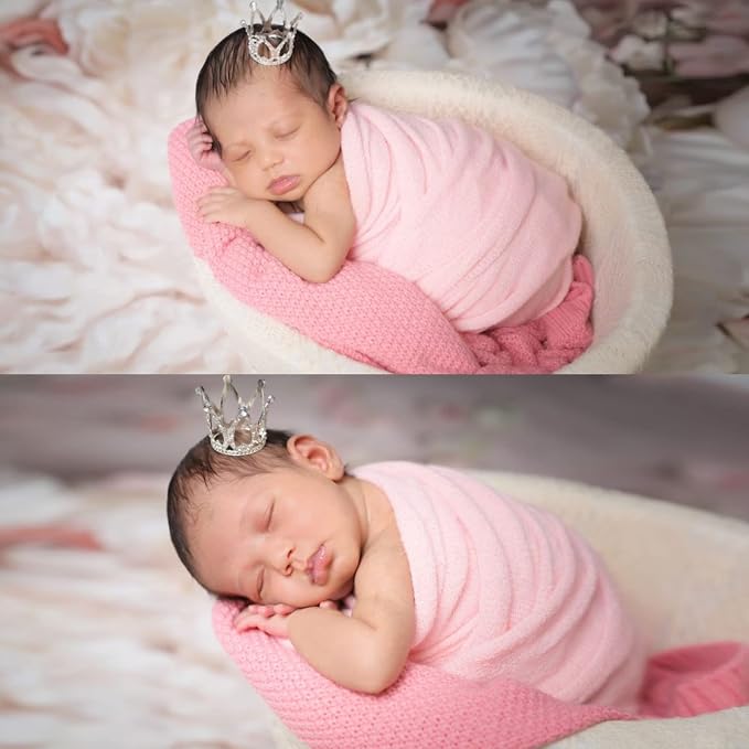 Newborn Posing Wrap Newborn Photography Props Soft Stretch Knit Blanket - Image 7