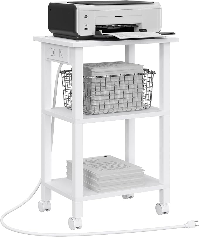 TUTOTAK 3 Tier Printer Stand, Rolling Printer Cart by ChoosetutotakFurnitureBuildYourCozyHome