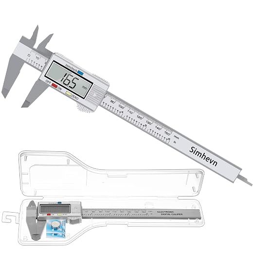 Electronic Digital Caliper, LCD | 0 to 6 inch inch/mm Conversion, Automatic by Simhevn