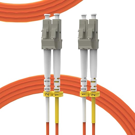 Fiber Optic Cable, OM2 LC to LC Fiber Patch Cable 10ft/3meter, 1GB 50/125 by KeepFlyFiber