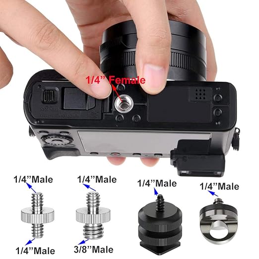 26PCS Camera Screws Mount Set 1/4 Inch and 3/8 Inch Threaded Converter Screws - Image 2