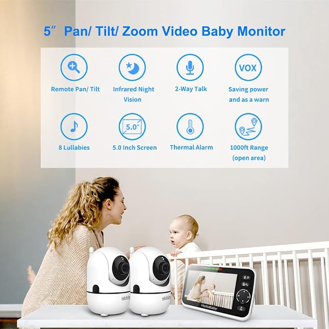HelloBaby 5’’ Baby Monitor - Image 2