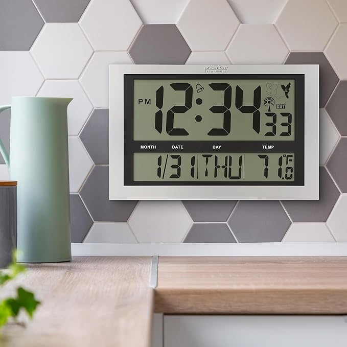 La Crosse Technology Atomic Wall/Table Clock, 10.75-inch H x 16.75-inch W x - Image 2