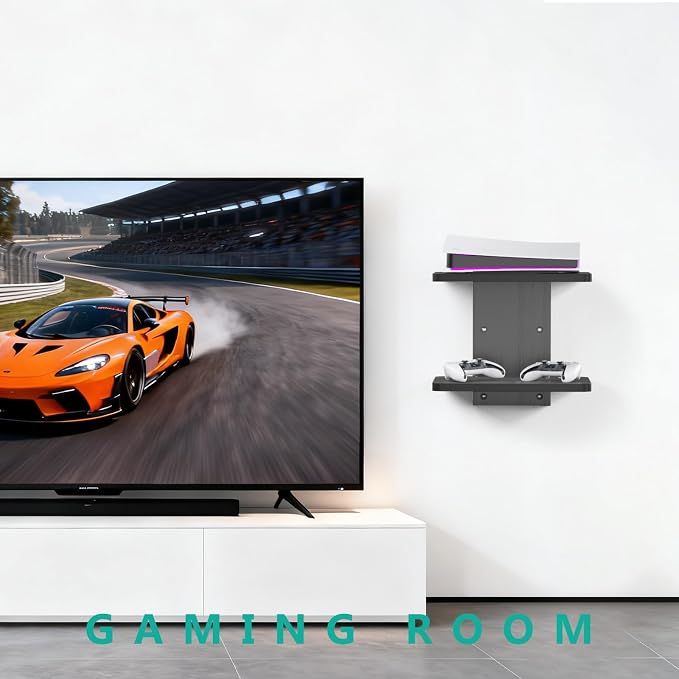 WALI Floating TV Shelf, 2 Tier Projector Shelf - Image 8