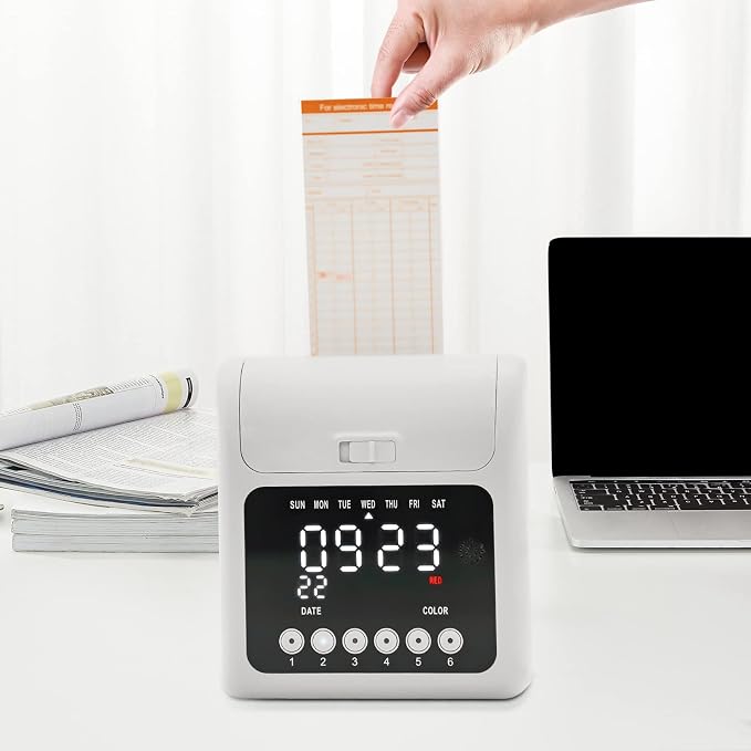 Starter Time Clock Bundle, Electronic Calculating Time Clock Employees in/Out - Image 2