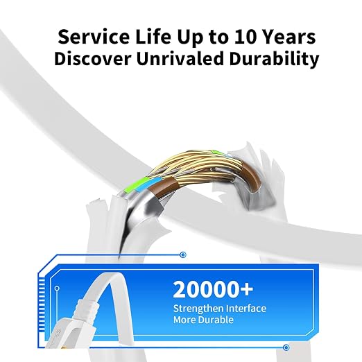 Ethernet Cable 100 FT, Cat 8 Ethernet Cable, High-Speed Internet Cable Network - Image 3