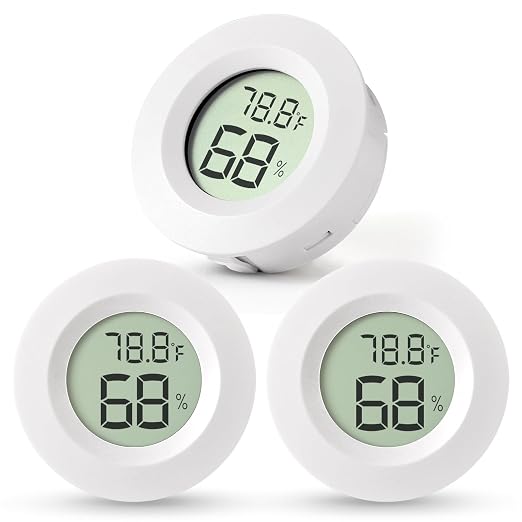 Atogou 3-Pack Mini Hygrometer & Thermometer, Indoor Outdoor Digital Humidity by ATOGOU