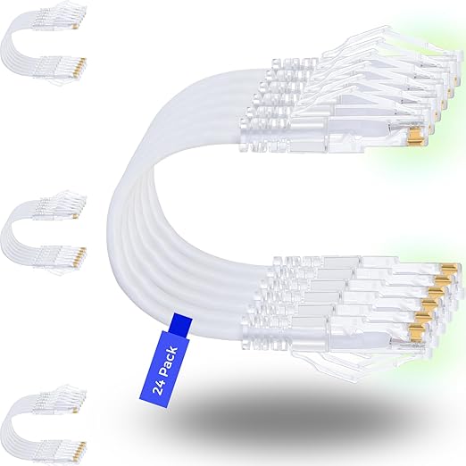 Rapink Patch Cables Cat6/ Cat6a 2ft Slim, Cat6a Ethernet Patch Cable 10G Support by Rapink