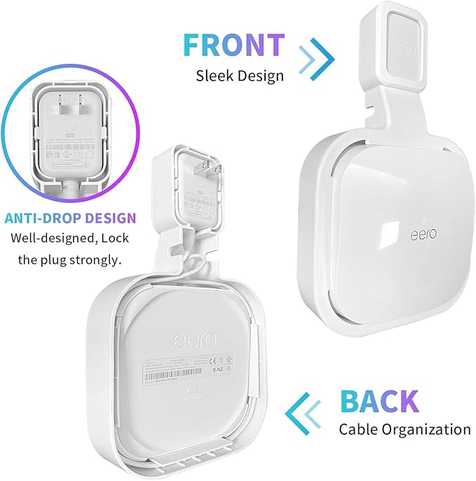 Wall Mount Holder for eero Pro 6e/6 Mesh Wi-Fi System, Outlet Wall Mount Stand - Image 7