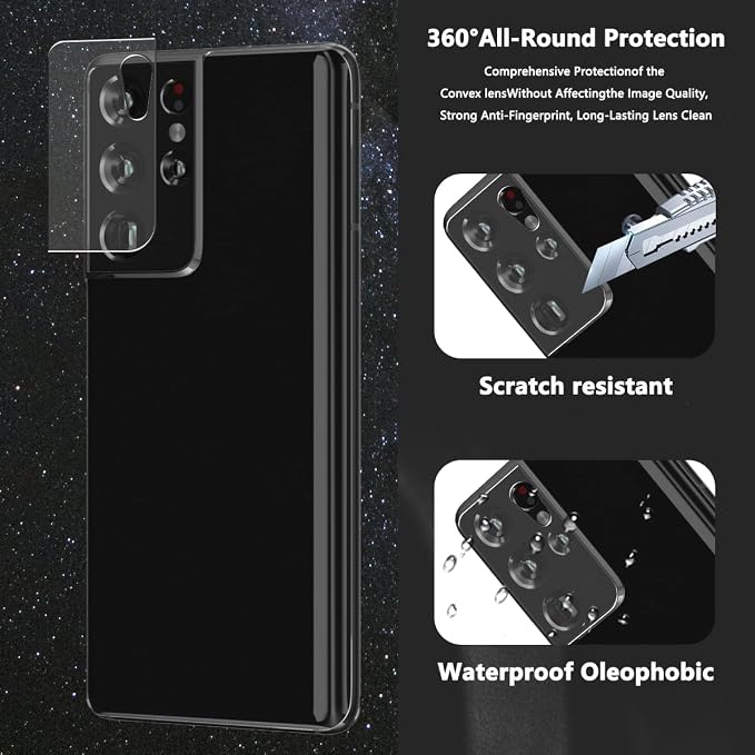 2+2 Pack Tempered Glass for Samsung Galaxy S21 Ultra Outer Screen Protector - Image 5