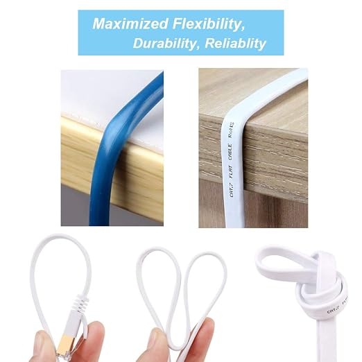 Ercielook Ethernet Cable 50 ft, CAT8 Standard High Speed Shielded Flat Internet - Image 7