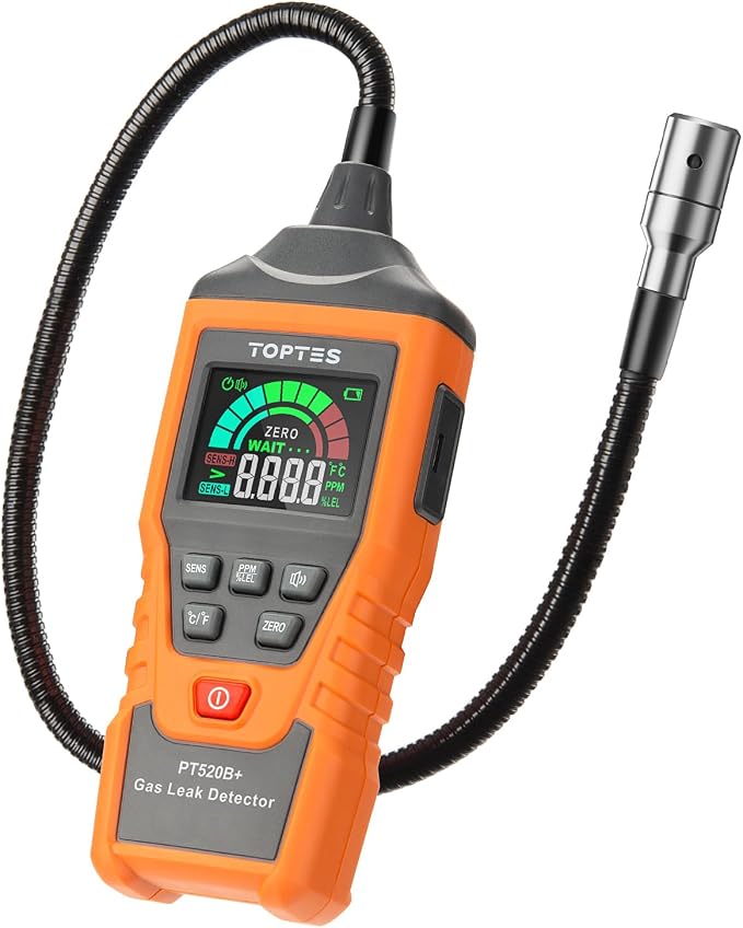 Rechargeable Gas Leak Detector, PT520B+ Natural Gas Leak Detector by TopTesToolsforHomeSafety