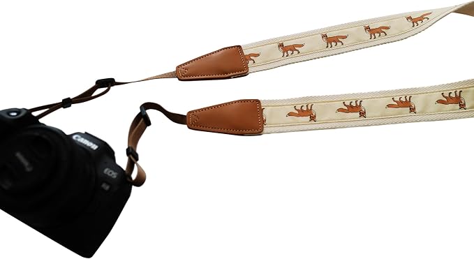 Original Design, Personalized Adjustable Cute Cotton FOX Camera Strap, Fit - Image 2