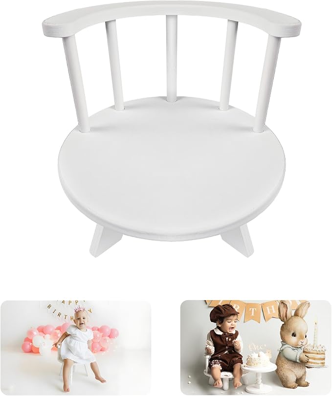 Photography Props Wooden Stool Photo Studio Accessories Semi-Circular Stool - Image 7