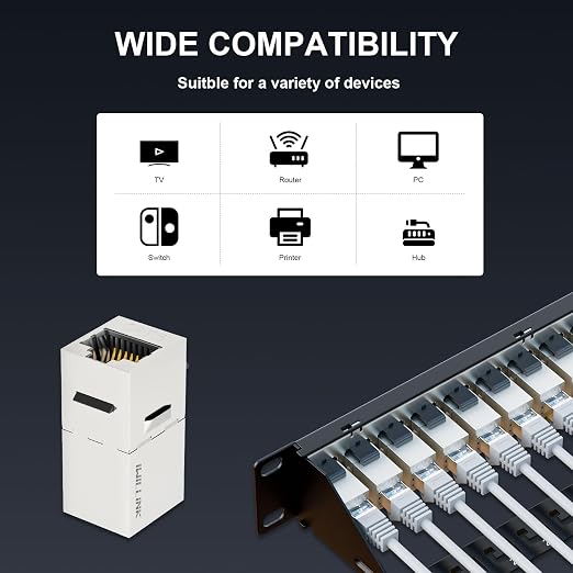 iwillink 10Gbps Patch Panel 24 Port, RJ45 Through Coupler Cat6 Patch Panel - Image 2