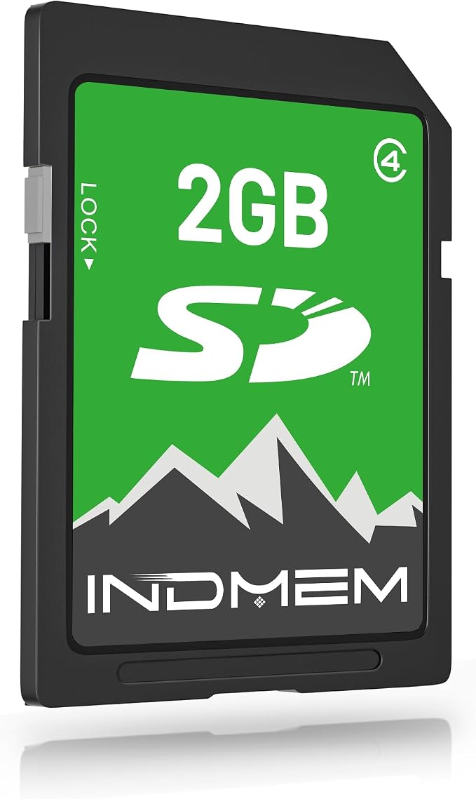 INDMEM 2GB SD Card, 2GB Class 4 Flash Memory Card 2G SLC Standard Secure by INDMEM