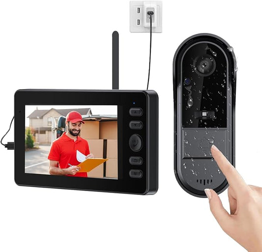TKMARS Doorbell Camera No Subscription Wireless Video Doorbell, Two-Way Intercom by TKMARS